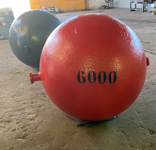 Esfera metálica fundida DropBall com controle dimensional por Scanner 3D para desmonte secundário